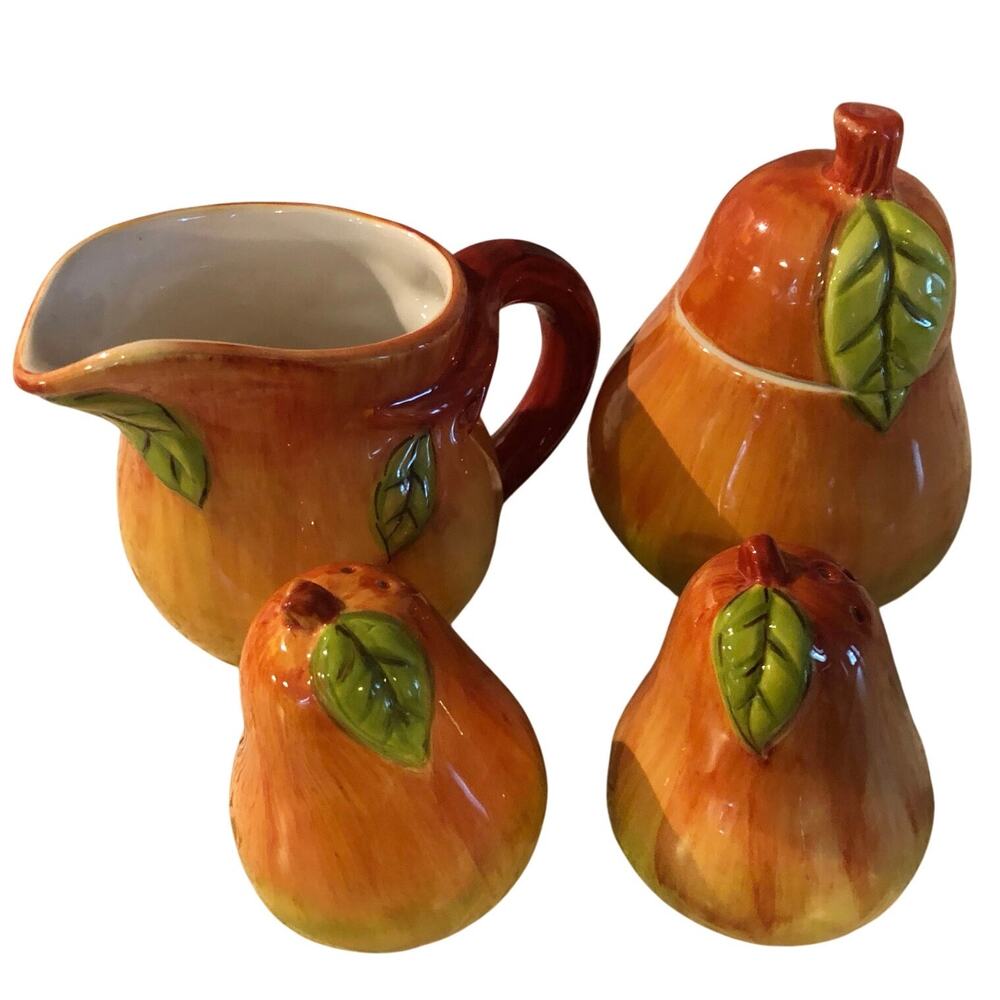 Tuscan Pear Sugar and Creamer Salt and Pepper Jane Addams